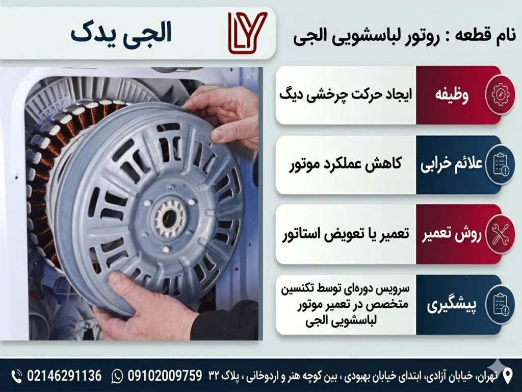 تعمیر موتور لباسشویی الجی
