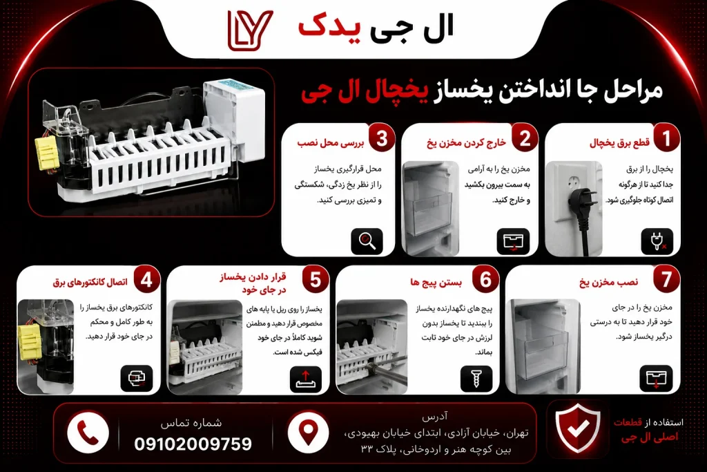 تعمیر یخساز یخچال ال جی